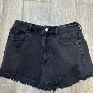 Pacsun black denim cutoffs size 26! worn once!